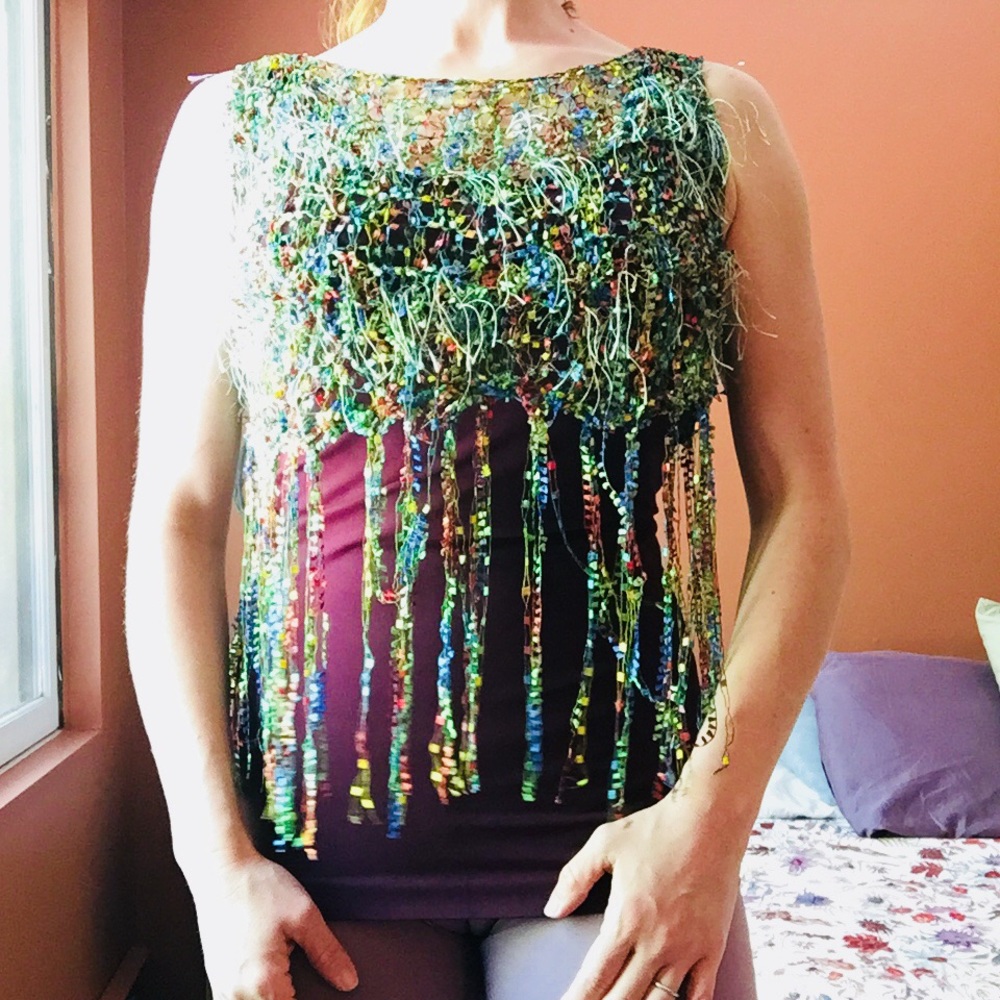 Artisan Boho Fringe Crop Top